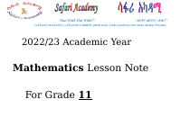 Mathematics Lesson Note for Grade 11 (2).pptx